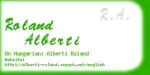 roland alberti business card